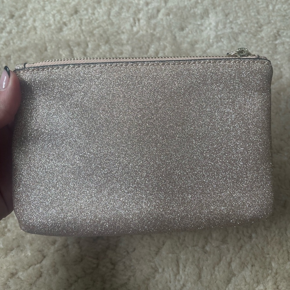 Banana Republic Sparkle Cosmetic Pouch - Blush Pink Glitter
